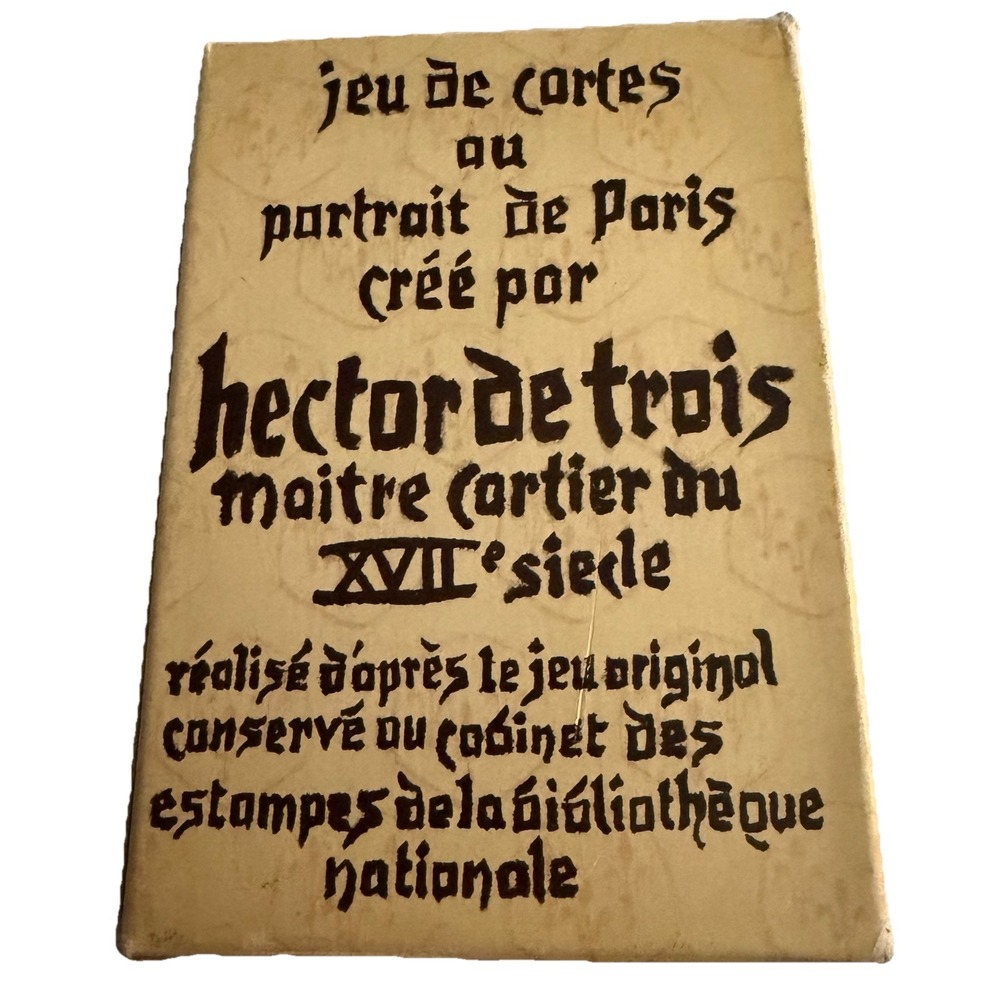 Vintage Hector De Trois French Playing Cards Deck Paris Portraits Made In France